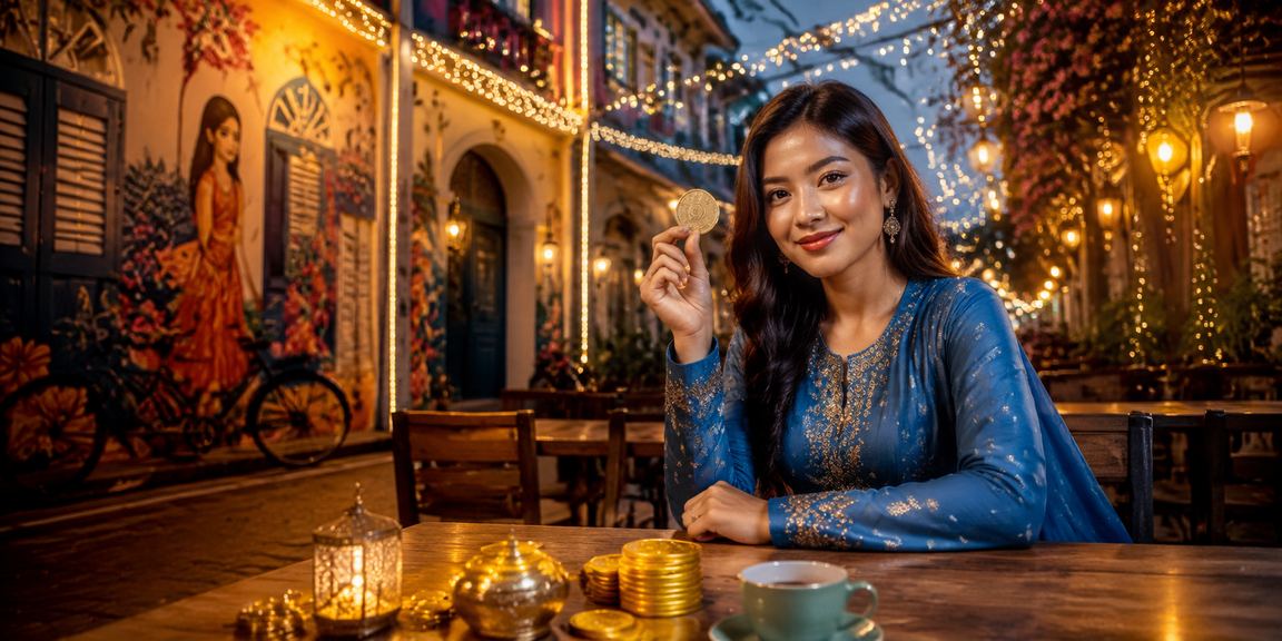 Pengguna Penang berbusana baju kurung membuat deposit untuk program VIP 1million